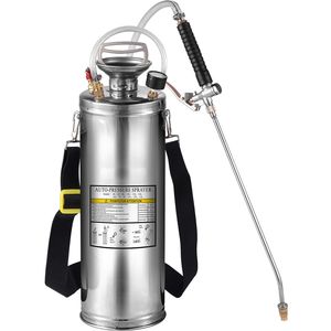 Spruzzatore a pompa manuale da 20 pollici con tubo rinforzato da 3 piedi, manometro e valvola di sicurezza, in acciaio inossidabile da 3 galloni - Product Image 6