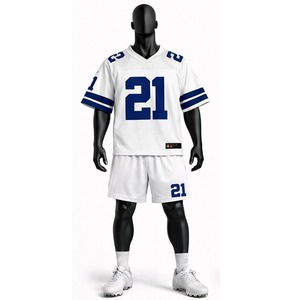 Nouvel arrivage : Ensemble maillot et short de football américain respirant, uniforme sportif personnalisé pour l'entraînement et les matchs - Product Image 2