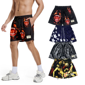 Pantalones Cortos Deportivos Casuales para Hombre, de Secado Rápido, con Cordón, Diseño a Cuadros, Malla 100% Poliéster - Product Image 2