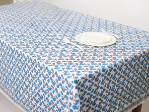 Blue and White Hand Block Print <b>Tablecloth</b> Table Cover India Cotton Table Linen Custom <b>Tablecloth</b> Table Cover Farmhouse Wedding - Product Image 6