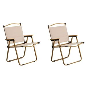 2 Pack Lightweight Portable Folding Camping Chair Outdoor Beach Armchairs for Backyard Festivals Fishing Picnic Hiking - Product Image 1