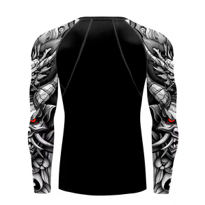 <b>Custom</b> <b>Design</b> Men <b>Compression</b> Rash Guard <b>Shirt</b> UPF 50+ Eco-Friendly Quick Dry Breathable Spandex/Polyester Gym Wear Hot Sale - Product Image 5