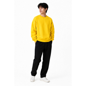 Wholesale custom acid wash streetwear <b>crewneck</b> with boxy sweatshirt and custom apparel for US brands - Product Image 5