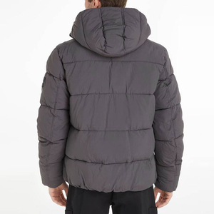 Chaqueta Parka con Capucha para Hombre, con Logotipo Personalizado, Color Sólido, Cierre de Cremallera, Prenda Exterior Informal, Corte Regular, Estilo Recto, Venta al Por Mayor - Product Image 6