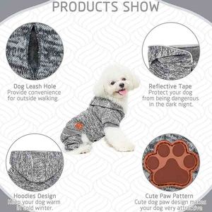 Dog Hoodies 100% Cotton Fleece Windproof Eco-Friendly Reflective Strips Warm Autumn Pet Apparel - Product Image 2