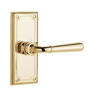 Manija de palanca doble de latón brillante y acero inoxidable de moda para muebles del hogar, personalizable con puerta de paso y privacidad - Product Image 1