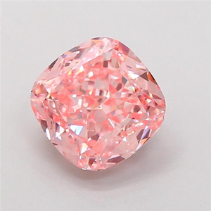 Diamant de laboratoire CVD rose vif fantaisie certifié IGI, taille coussin, VS1, diamant non monté pour la fabrication de bijoux de luxe - Product Image 1