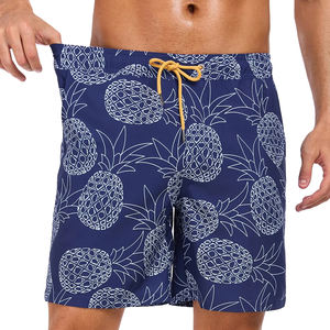 Pantalones Cortos Deportivos para Hombre, Tejidos, 100% Poliéster, Sólidos, Casuales, de Cintura Media, Transpirables, con Cordón Ajustable, Estilo Bermuda - Product Image 1