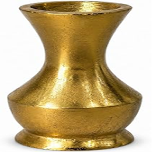 Elegant tall slender brass <b>gold</b> flower <b>vase</b> showing off beautiful intricate textured engravings, available at wholesale prices. - Product Image 2