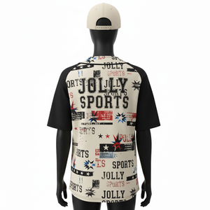 Maillot de baseball pour femme en polyester doux, interlock GSM, anti-humidité, avec empiècements raglan et impression par sublimation, maillot de baseball en coton pour femme - Product Image 2