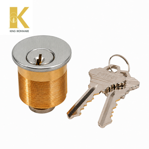 Cilindro de Cerradura de Embutir de 32 mm con Llave SX, Cromado Satinado, Estándar Americano, Herrajes de Seguridad para Puertas - Product Image 1