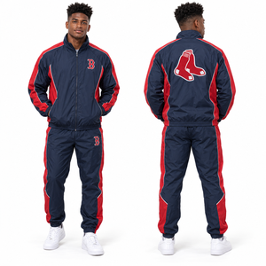 Conjuntos de Chaqueta y Pantalones Cortavientos para Hombre, Traje Deportivo de Dos Piezas, Ropa para Calentar, Logotipo Personalizado, OEM, ODM, Suministro al por Mayor - Product Image 4