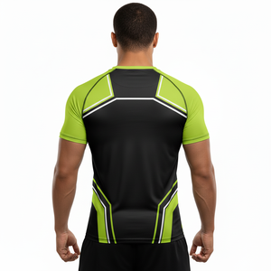 Wholesale High Quality Silk Screen Printed Fully Customized Men Rashguard <b>Compression</b> <b>Shirt</b> Quick Dry Breathable - Product Image 2