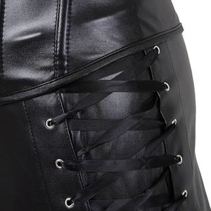 Corset en cuir véritable pour femme, bustier tendance en peau d'agneau premium, serre-taille en dentelle, écologique, antibactérien, séchage rapide, personnalisable - Product Image 4
