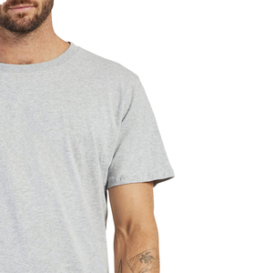 Camiseta de Algodón Gris para Hombre, Manga Corta, Cuello Redondo, Corte Regular, Estilo Casual, Color Sólido, Diseño Liso - Product Image 4