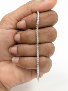 สร้อยข้อมือเทนนิสฮิปฮอปประดับเพชรโมอิสซาไนต์ Lurba Jewels ขนาด 2 มม. 3 มม. 4 มม. 5 มม. ชุบทอง 18K เงินแท้ 925 สำหรับผู้ชายและผู้หญิง - Product Image 3