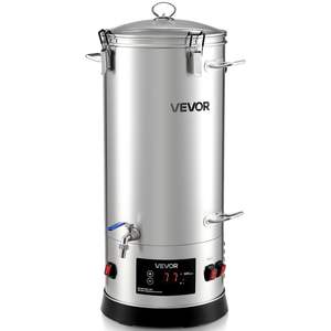 Kit de brassage domestique tout-en-un en acier inoxydable 304 de 8 gallons/30 L, 1500 W, avec filtre haut intégré et poignée renforcée pour la fabrication de bière maison - Product Image 1