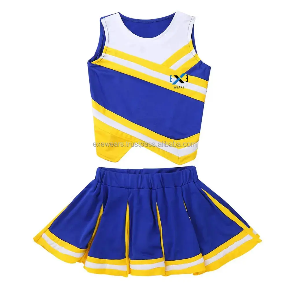 Vente en gros d'uniformes d'équipe de pom-pom girl vêtements uniformes d'entraînement par sublimation