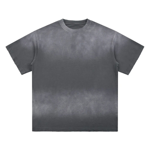 T-shirt imprimé délavé au soleil en coton 100% de qualité supérieure, coupe ample, pour homme, idéal pour l'été, prix abordable, vente en gros, OEM - Product Image 5
