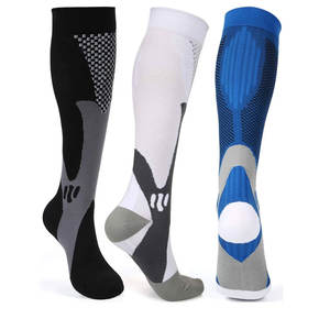 Chaussettes de compression en nylon, bas médicaux pour infirmières, imperméables, durables, à séchage rapide, respirantes, toutes saisons, pour le cyclisme en plein air et les sports - Product Image 1