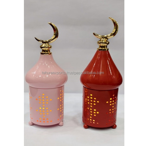 Islamic Candle Holder for Ramadan Decoration Islamic Holiday Minaret Style Tealight Holder Islamic <b>Gift</b> Minaret Crescent Model - Product Image 3