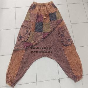 Sarouel patchwork en coton pyjama sarouel en coton pyjama patchwork en coton pyjama indien pyjama patchwork en coton népalais pantalon bohème - Product Image 4