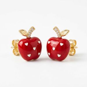 Pendientes de Manzana con Esmalte de Colores Vibrantes, Joyería Veraniega para Mujer, Ideal para Vacaciones en la Playa - Product Image 1
