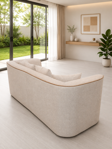 Canapé émeraude moderne minimaliste Vela carré 3 places pour appartement, hôtel, salons, tissu personnalisé, meubles écologiques - Product Image 4