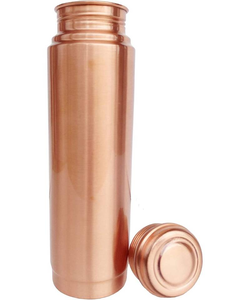 Bouteille d'eau en cuivre : avantages, bouteille en cuivre parfaite, lisse, brillante et polie - Product Image 1