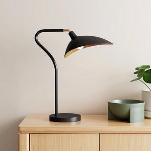 Lámpara de Mesa Moderna y Elegante de Latón con Pantalla de Tela Negra Extraíble, Luz Decorativa Ecológica para Diwali - Product Image 2