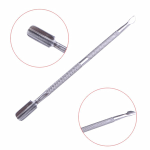 Factory Wholesale Custom Logo Colorful Stainless Steel Cuticle Pusher Double Sided Nail Cleaner Scraper Professional Manicures - Product Image 3