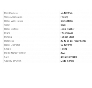 Rodillo de Goma de Impresión de Alta Calidad, Rodillo de Transferencia de Tinta Suave para Máquinas de Impresión Offset e Impresión Industrial - Product Image 5
