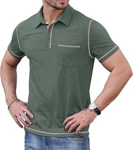 เสื้อเชิ้ตผู้ชายไซส์ใหญ่ ผ้าฝ้ายระบายอากาศดี แขนสั้นลำลอง รุ่น LEAFITS LF-PS-0514 พิมพ์ลายตัวอักษร - Product Image 5
