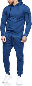 Ensembles de survêtements amples 2 pièces personnalisés en coton épais avec veste zippée et pantalon de jogging - Product Image 5