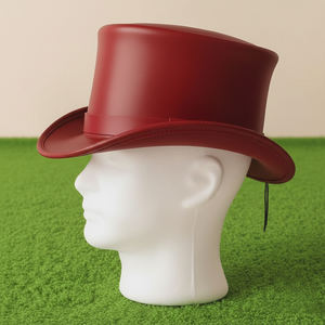 หมวกทรงสูงหนังแท้ทำมือ สำหรับทุกเพศ สไตล์แฟนตาซีและสตีมพังก์ สำหรับคอสเพลย์สตีมพังก์ - Product Image 5