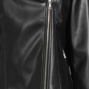 Blouson bomber oversize pour femme en cuir d'agneau véritable 100% - Veste décontractée d'hiver rembourrée en coton brut - Product Image 6