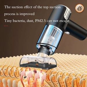 Mini aspiradora de escritorio de mano para el hogar con carga USB inalámbrica plateada () Aspiradora portátil para coche - Product Image 2