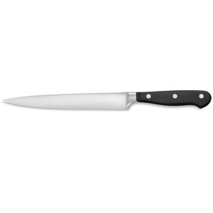 Couteau utilitaire classique de 7 pouces, acier inoxydable, lame de précision tranchante, manche noir à triple rivet, multi-usages, professionnel, cuisine - Product Image 1