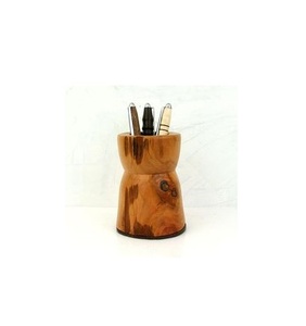 Wood Pen Holder Desk Attractive Designer Stationery Storage Holder <b>Creative</b> Antique Natural Wooden Color Pen Stand - Product Image 5