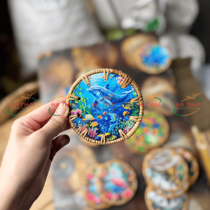 Sous-verres ronds en rotin tendance 2025, sous-verres décoratifs pour boissons, articles de cuisine artisanaux durables, nouvelle collection - Product Image 4