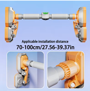 Support de dips réglable en alliage d'aluminium avec poignée orange pour l'entraînement de force à domicile - Product Image 3
