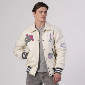 Veste universitaire personnalisée haut de gamme pour homme, brodée, style baseball, respirante, décontractée, streetwear, mode - Product Image 1