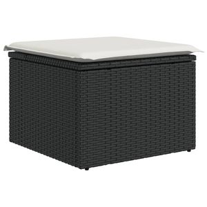 Conjunto de Sofás Modulares Grandes de Ratán PE Negro para Jardín, Muebles Modulares Elegantes para Exteriores - Product Image 6