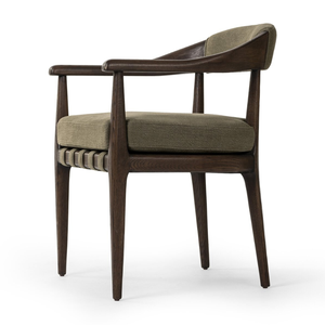 Modern Solid Wood <b>Dining</b> Chair Upholstered <b>Armchair</b> for Restaurant Hotel Cafe Luxury Furniture - Product Image 4