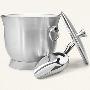 Luxury Gold <b>Ice</b> <b>Bucket</b> Premium Double Wall Stainless Steel Insulated Wine Chiller <b>With</b> <b>Lid</b> & Tongs Sleek Champagne Cooler - Product Image 6