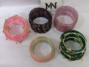 กำไลแก้วแคชมิริสีชมพูขัดเงาสไตล์นางฟ้าขายดีที่สุดสำหรับงานแต่งงานและงานครบรอบโดย MN exports - Product Image 3