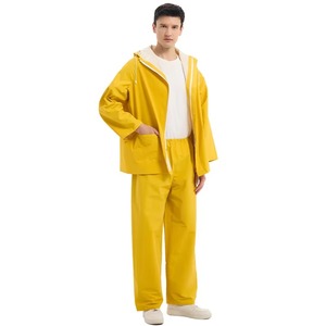 Custom Waterproof Rain Suit for Men & Women | <b>PVC</b>/Polyester Rainwear | Hooded Rain Jacket & <b>Pants</b> Set | - Product Image 5