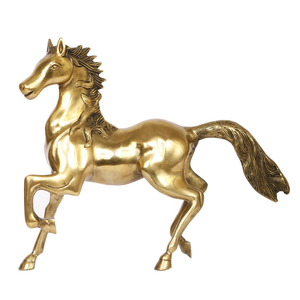 Statue de cheval en métal, figurine décorative de cheval au galop, sculpture animale, décoration d'intérieur, ornement de table - Product Image 5