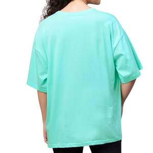 Camiseta Gráfica Oversize para Mujer, 100% Algodón, Estampado Personalizado, Manga Corta, Corte Holgado Informal, Top de Verano, Venta al Por Mayor OEM - Product Image 5