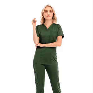 Clinic Staff <b>Uniform</b> <b>Scrubs</b> Comfortable Fabric Daily Work Wear Nursing Clothing Lightweight Breathable Style - Product Image 4